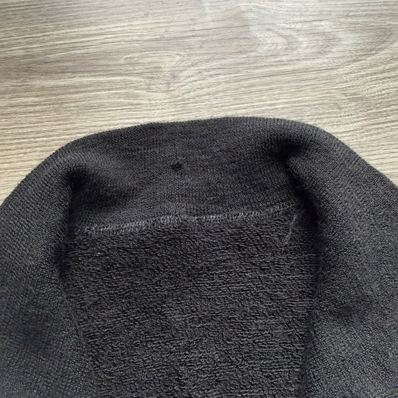 Woolpower Ullfrotte Sweater Mens Large Black 1/4 Zip 400 Wool Mid Layer Sweden - Picture 3 of 9